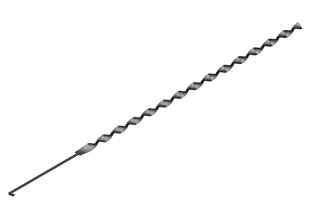 Turbulator von Bosch, lang und spiralförmig, mit einem geraden Ende. Ideal für Anwendungen, die eine solche Komponente erfordern.